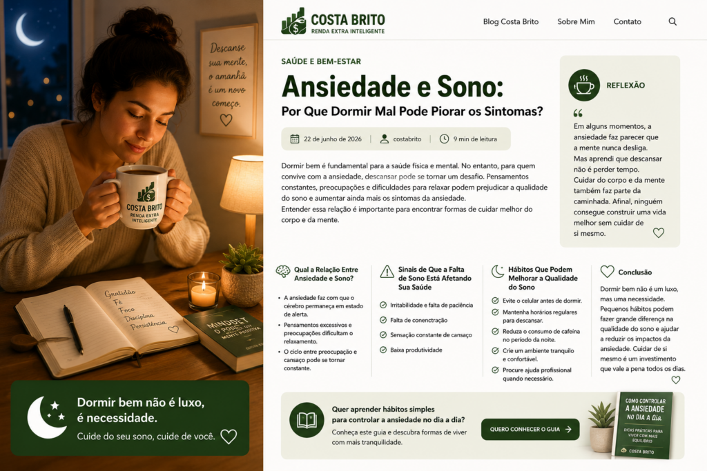 Ansiedade e Sono: Por Que Dormir Mal Pode Piorar os Sintomas?