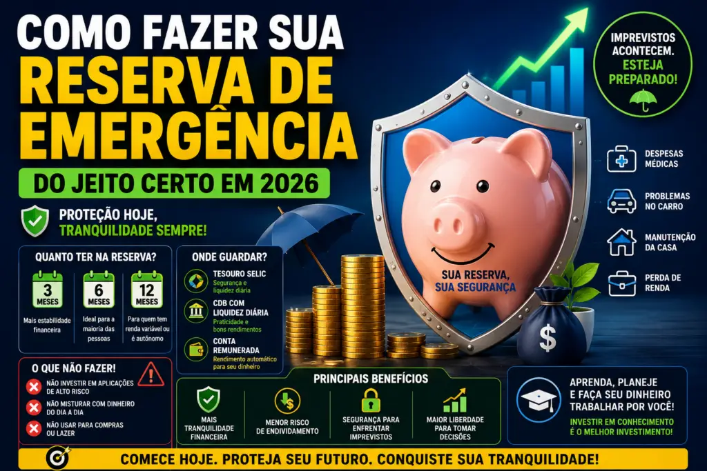 Como Fazer Sua Reserva de Emergência do Jeito Certo em 2026