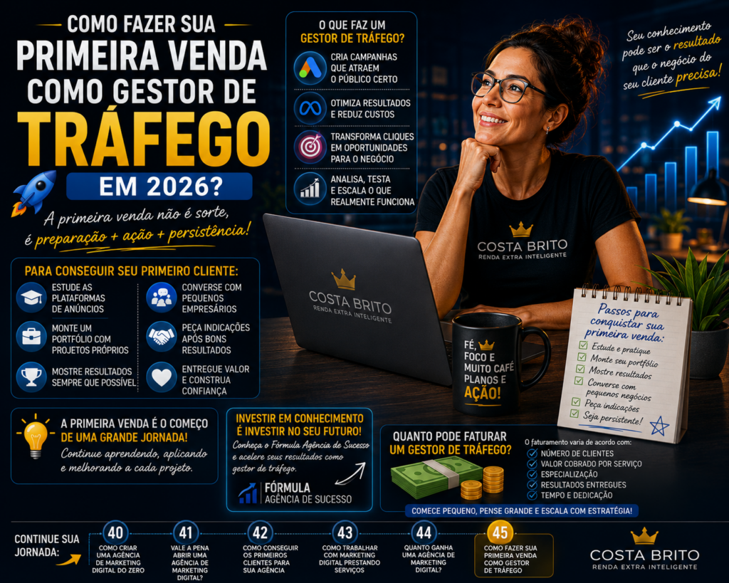 como fazer a primeira venda como gestor de tráfego