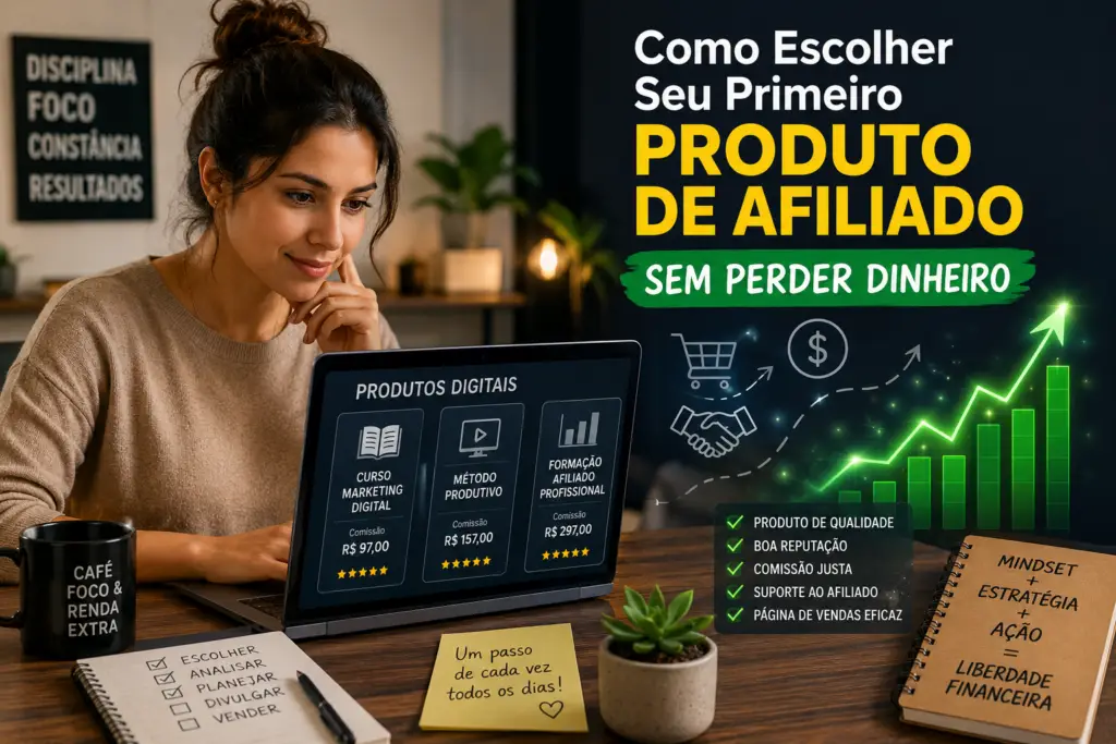 Como Escolher Seu Primeiro Produto de Afiliado Sem Perder Dinheiro