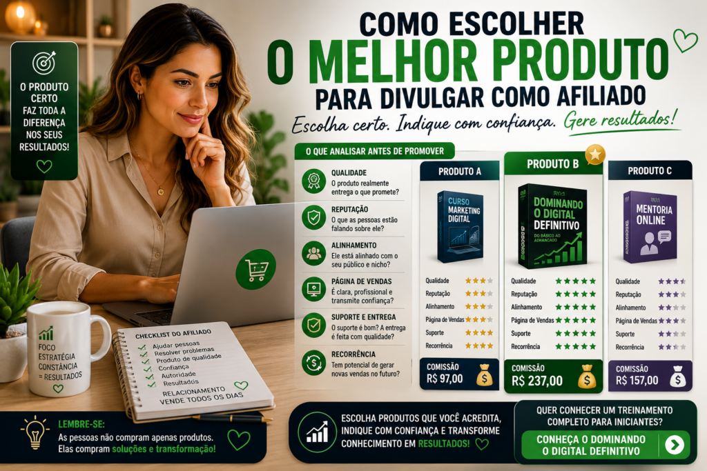 Como Escolher o Melhor Produto para Divulgar Como Afiliado