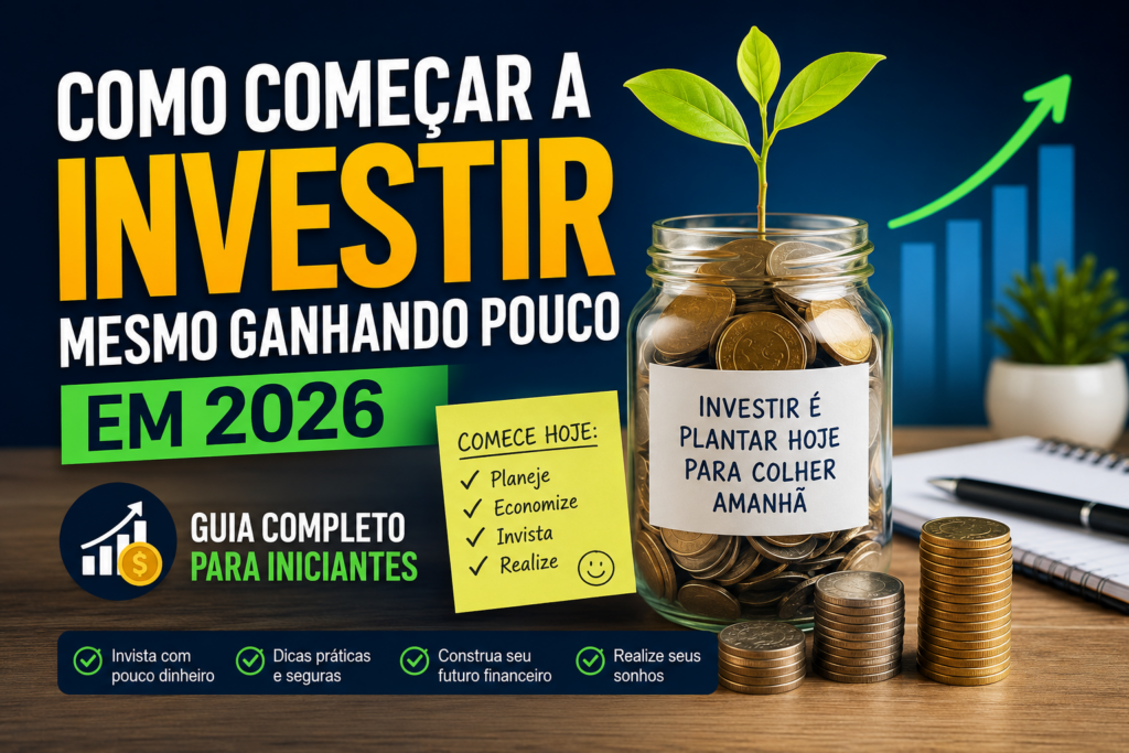Como Começar a Investir Mesmo Ganhando Pouco em 2026: Guia Para Iniciantes