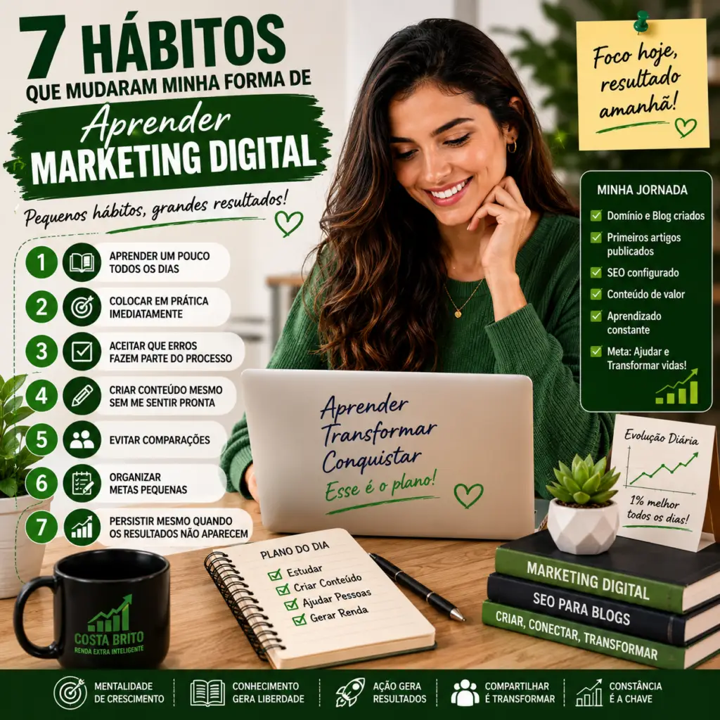 7 Hábitos Que Mudaram Minha Forma de Aprender Marketing Digital