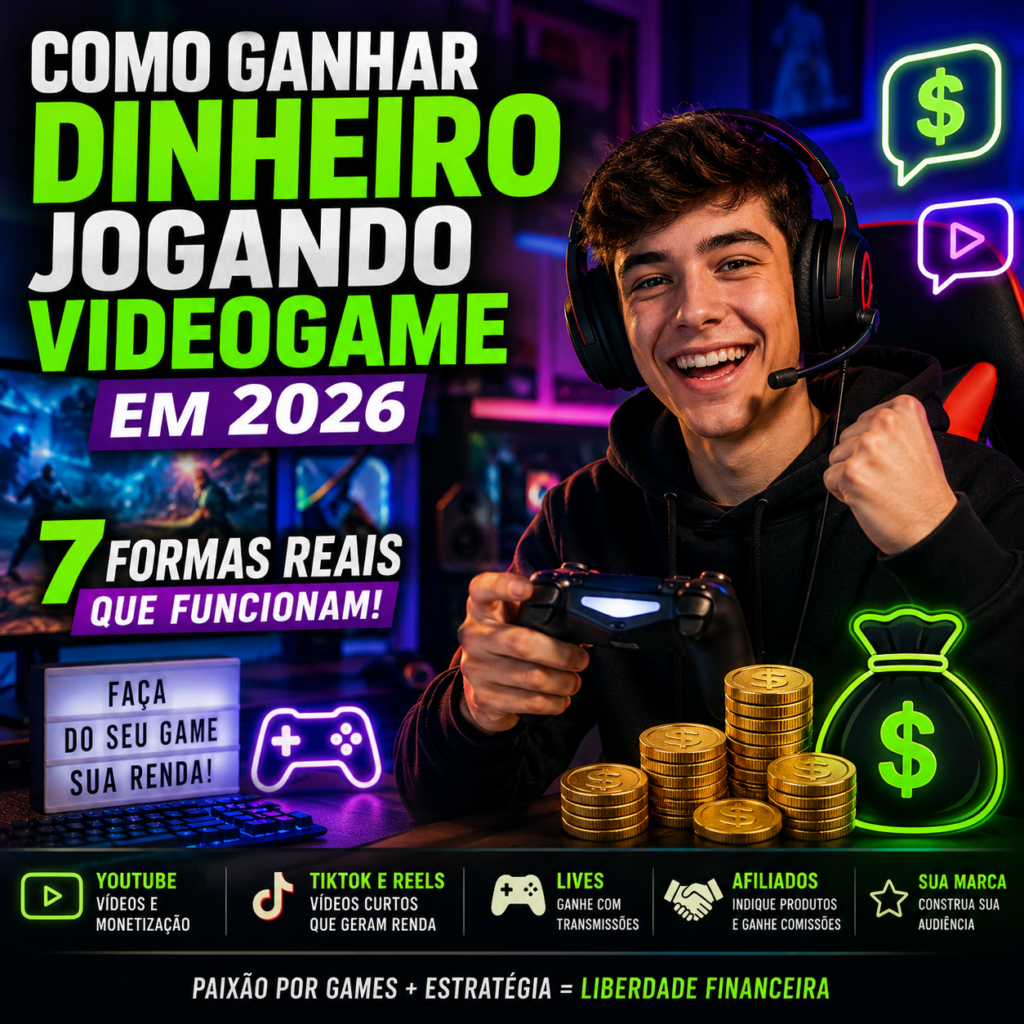 Como Ganhar Dinheiro Jogando Videogame em 2026: 7 Formas Reais Que Funcionam