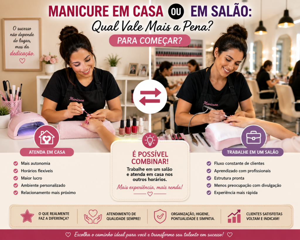Manicure em Casa ou em Salão: Qual Vale Mais a Pena?