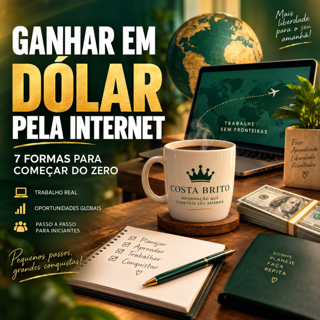 Como ganhar em dólar pela internet em 2026
