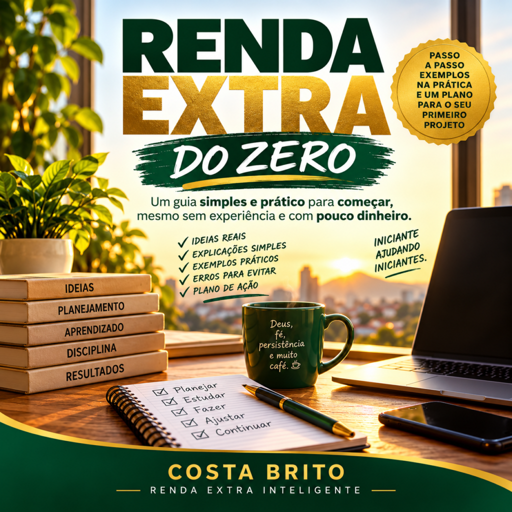 Capa do e-book Renda Extra do Zero – guia prático para iniciantes